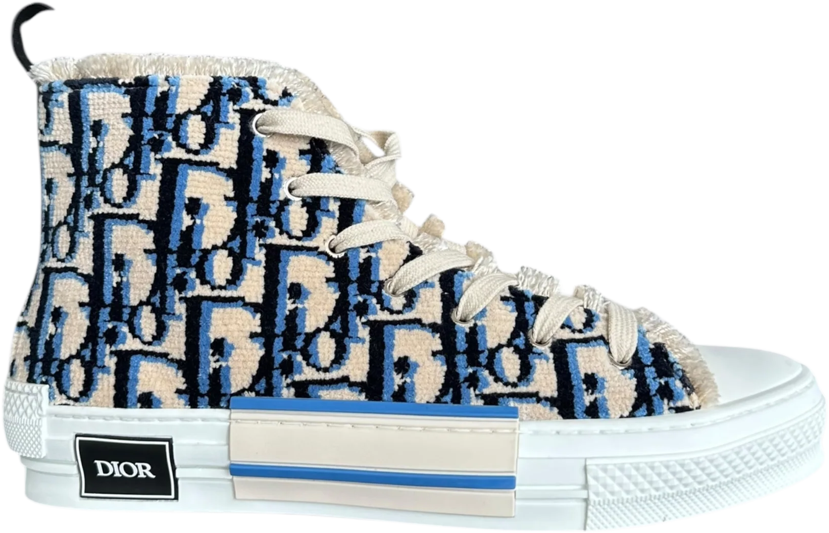 Dior B23 “Navy” Oblique Tapestry High Top Sneakers