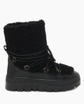 Prada “Ice Cracker 55MM Shearling-Trimmed Leather Ankle Boots”