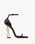 YSL OPYUM GOLD HEEL BLACK PATENT LEATHER